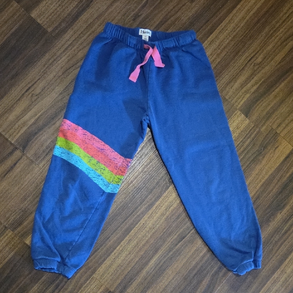 Hatley Joggers with Rainbow Stripe Size 10